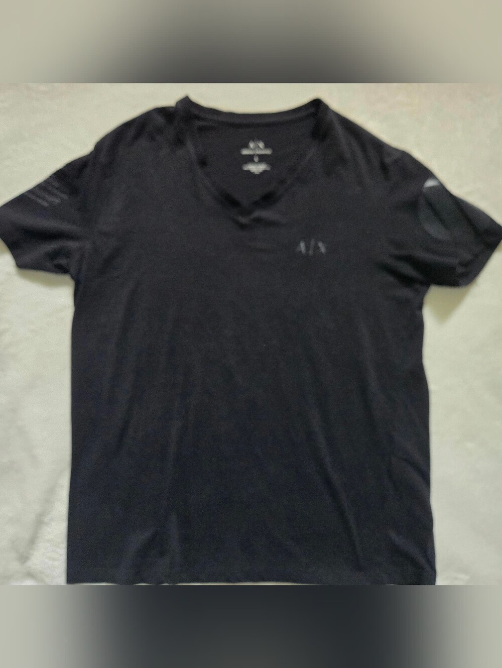 A|X Armani Exchange Black V-Neck Tee